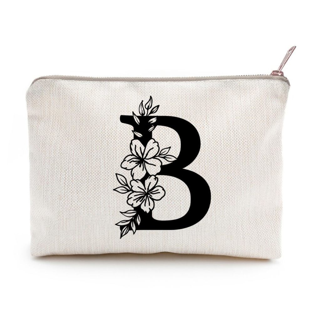 Monogram Toiletry Makeup Bag Personalized Travel Cosmetic Bag Floral Initial🌹